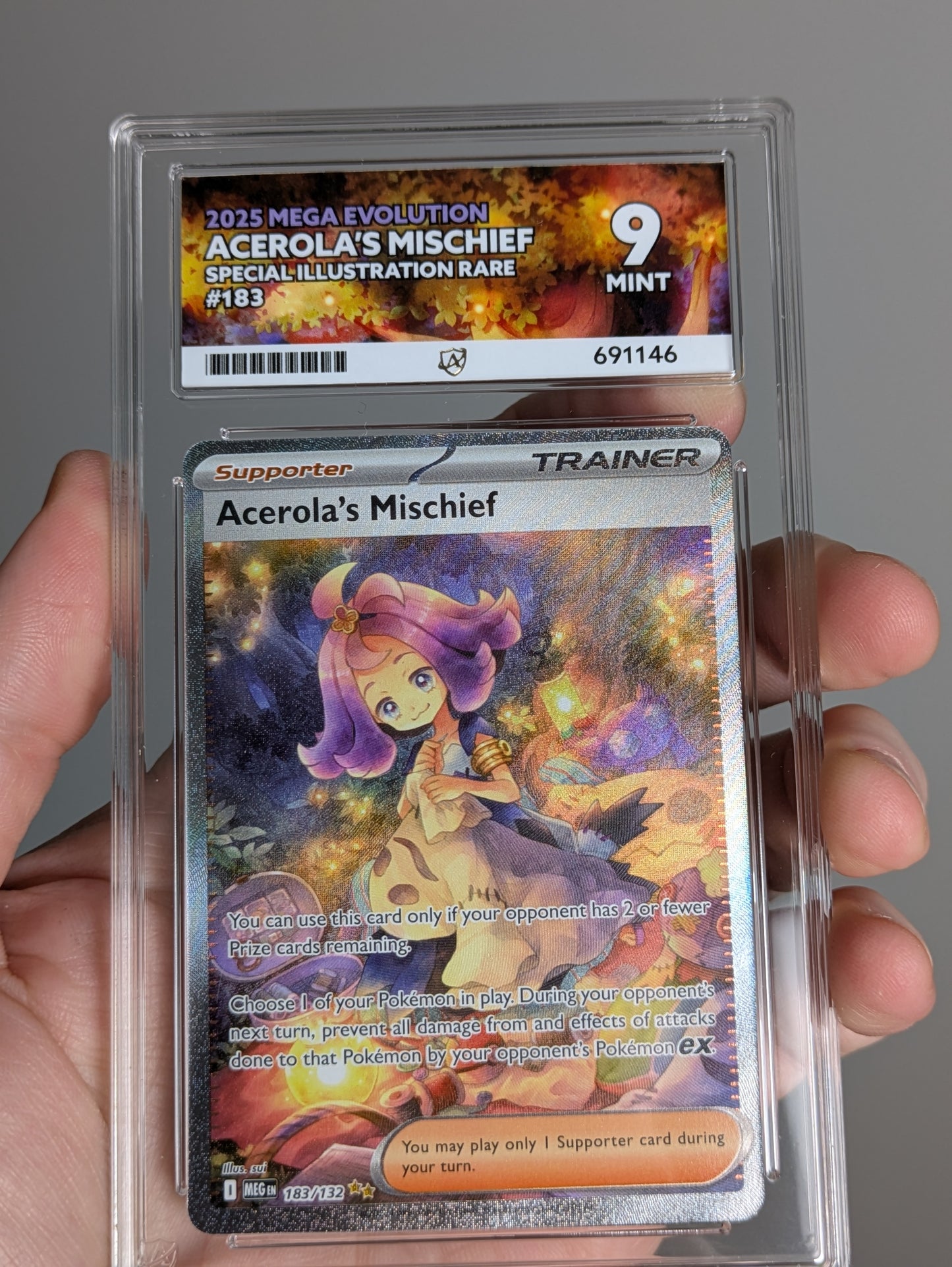 Acerola's Mischief 183/132 ACE 9 | Pokémon Graded Card