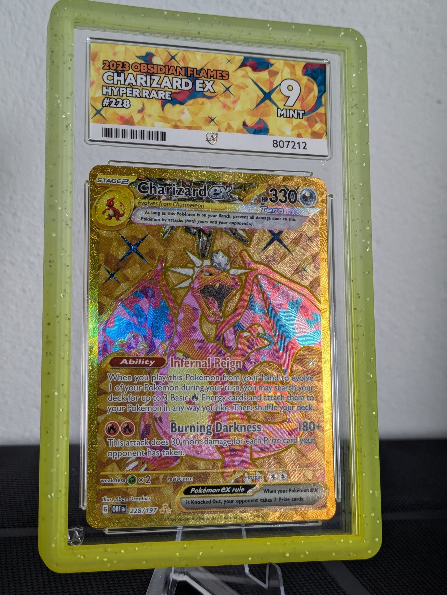 Charizard ex - Obsidian Flames - 228/197 English ACE 9 | Pokémon Graded Card