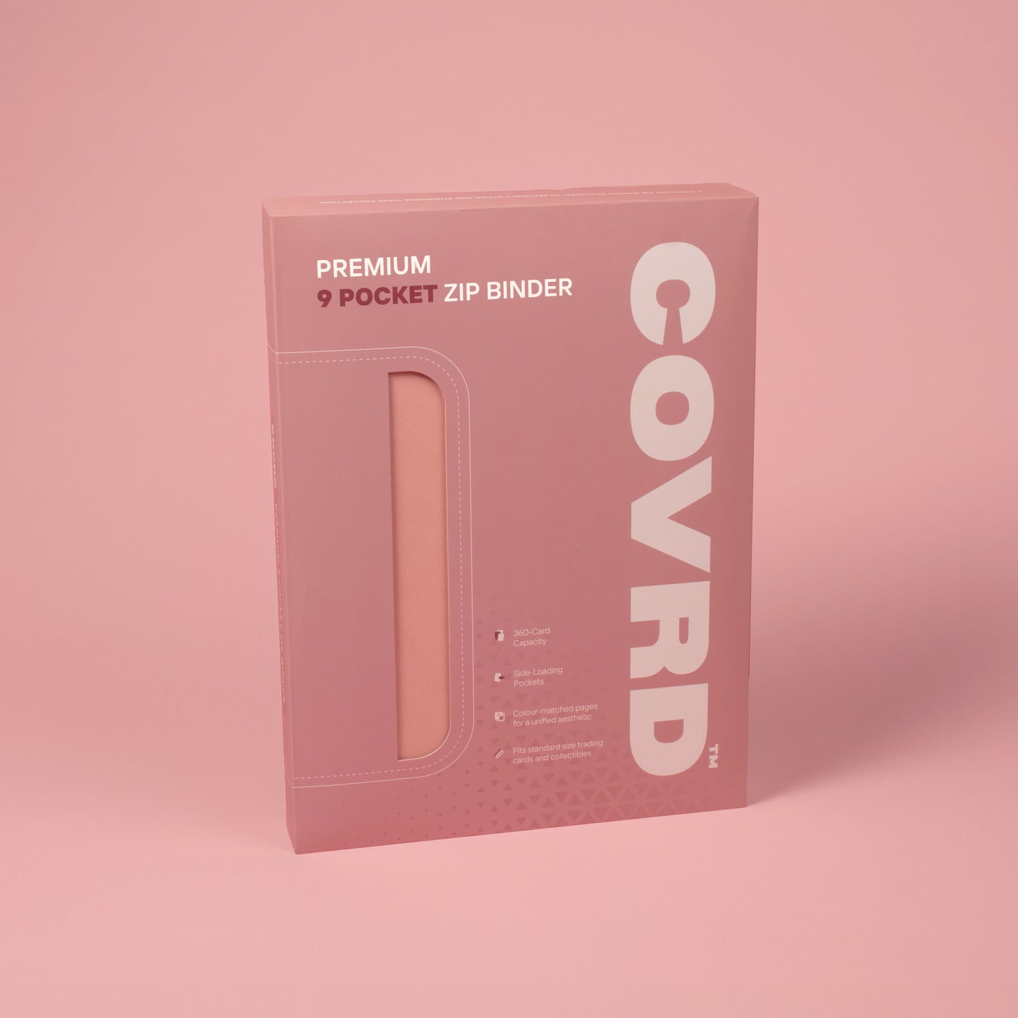Blush Pink Premium 9 Pocket Zip Binder