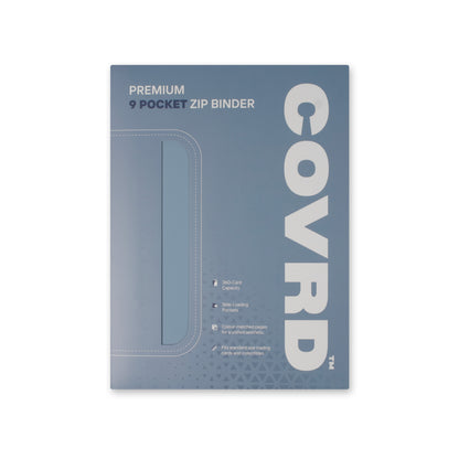 Steel Blue Premium 9 Pocket Zip Binder