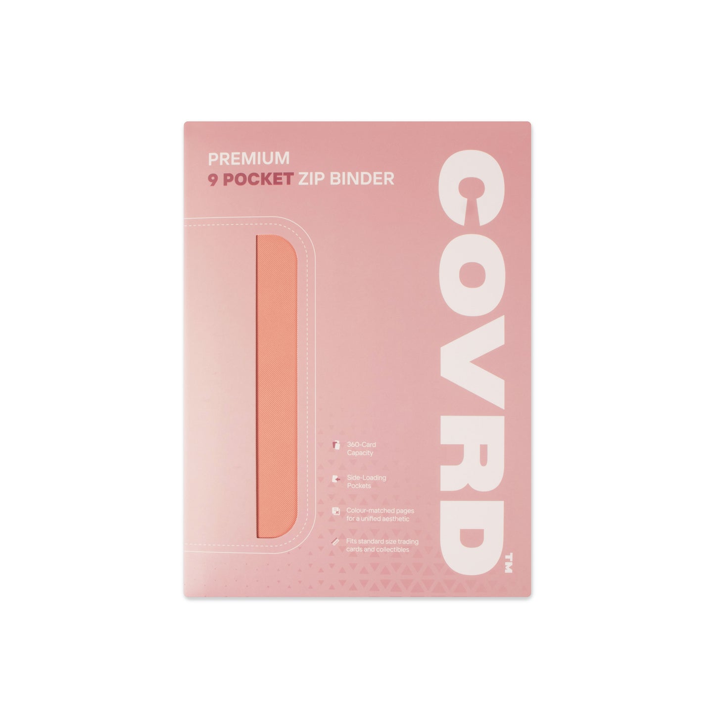 Blush Pink Premium 9 Pocket Zip Binder