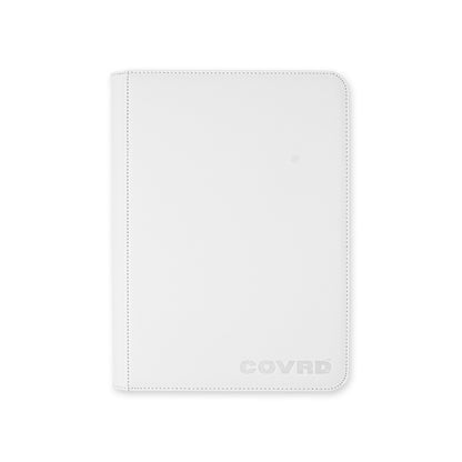 White Premium 9 Pocket Zip Binder