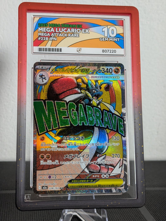 Mega Lucario ex - MEGA Dream ex - 228/193 - Mega Attack Rare ACE 10 | Pokémon Graded Card