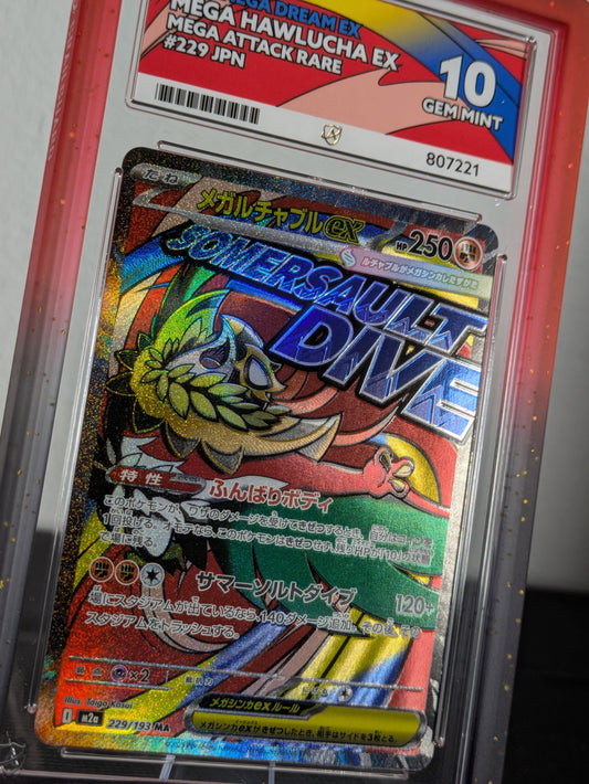 Mega Hawlucha ex - MEGA Dream ex - 229/193 - Mega Attack Rare ACE 10 | Pokémon Graded Card