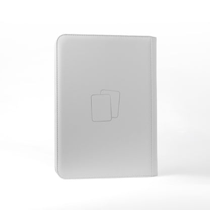 White Premium 9 Pocket Zip Binder