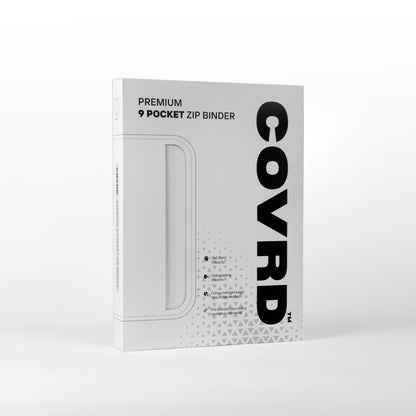White Premium 9 Pocket Zip Binder