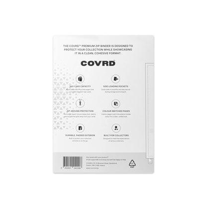 White Premium 9 Pocket Zip Binder